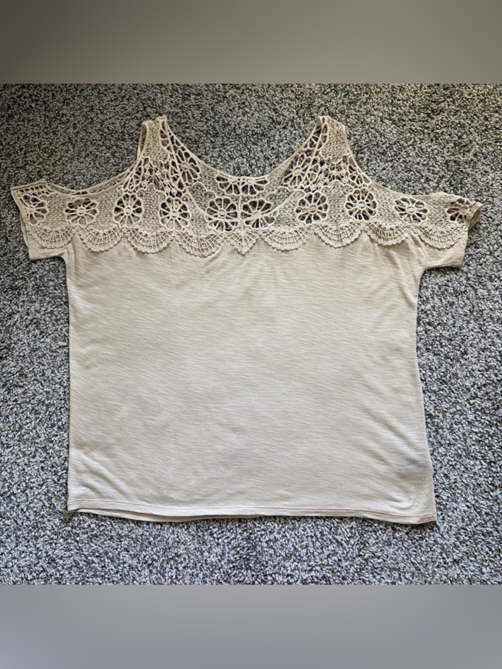 Express short sleeve lace shirt size small